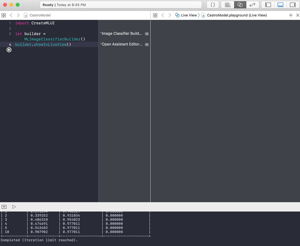 Not able to evaluate data in playground machine learning by tutorials