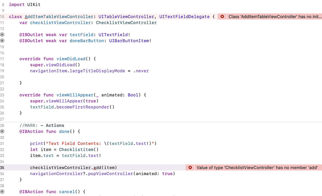 Delegates & Protocols - The Messy Way - iOS Apprentice - Kodeco Forums